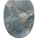 Abattant wc avec frein de chute et lib�ration rapide marbre italia - montage facile par le haut