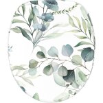 Abattant wc bois sanilo eucalyptus - soft close fixation r�glable antibact�rien