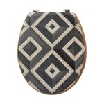 Abattant wc - geo - ethnique - 36x42 cm - mdf - universel - gris