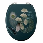 Abattant wc imprim ginkoblue 45cm vert fonc