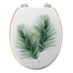 Abattant wc 37 x 46 cm charnieres metal havane