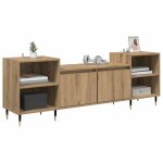 Abbo - sale * cabinet tv - armoire de t�l�viseur - ch�ne artisanal 160 x 35 x 55cm - bois ding�nierie ...