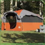 Abi tente familiale tunnel 6 personnes gris et orange imperm�able 7291712163548