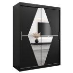 Abiksmeble boliwia 150 armoire à deux portes coulissantes avec miroir tringle et Étagères 150x200x62 ... Abiksmeble boliwia 150 armoire à deux portes coulissantes avec miroir tringle et Étagères 150x200x62 ...