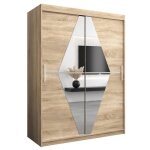 Abiksmeble boliwia 150 armoire à deux portes coulissantes avec miroir tringle et Étagères 150x200x62 ... Abiksmeble boliwia 150 armoire à deux portes coulissantes avec miroir tringle et Étagères 150x200x62 ...