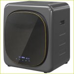 Ablufttrockner - homcom - mini 4 kg 6 programmes led - touchscreen freistehend / wandmontierbar gris