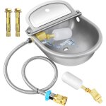 Abreuvoir automatique pour animaux avec flotteur kit en acier inoxydable 304 comprenant un abreuvoir ...