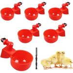 Abreuvoir automatique pour volailles - ulisem - lot de 6 - rouge - syst�me automatique - plastique robuste ...