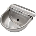 Abreuvoir à eau en acier inoxydable avec bouchon de vidange et valve à flotteur réglable pour cheval ... Abreuvoir à eau en acier inoxydable avec bouchon de vidange et valve à flotteur réglable pour cheval ...