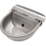 Abreuvoir  eau en acier inoxydable avec bouchon de vidange et valve  flotteur rglable pour cheval ...