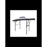 Abri barbecue - wadiga - 205x124x255 cm - 2 pare - soleil - noir - protection intempries