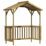 Abri de barbecue en bois - jill - 1635x93x210 cm - bois de pin impr�gn� - r�sistant � la pourriture - ...