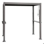 Abri � barbecue grily gris graphite acier et aluminium - hesp�ride