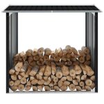 Abri  bois - acier galvanis - 172x91x154cm - couleur anthracite - montage facile - durable
