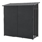 Abri - b�ches couvert acier 185 x 180 x 70 cm noir