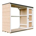 Abri � b�ches ext�rieur - 75 x 217 x h159 cm - abri � outils et b�ches - 109 m� + 0. 53 m� - timbela ...