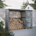 Abri  bches extrieur - 75 x 217 x h159 cm - abri  outils et bches - 109 m + 0. 53 m - timbela ...