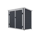 Abri extérieur gardiun noa 729 m2 en résine avec plancher et double porte 156x139 cm couleur anthracite ... Abri extérieur gardiun noa 729 m2 en résine avec plancher et double porte 156x139 cm couleur anthracite ...