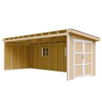 Abri de jardin qualit premium 143 m - h231x248x648 cm - sans plancher e paroi latrale - timbela m941b ...
