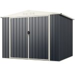 Abri de jardin 45m² - goplus - porte verrouillable - toit incliné - structure encliquetable - 246 x 193 ... Abri de jardin 45m² - goplus - porte verrouillable - toit incliné - structure encliquetable - 246 x 193 ...