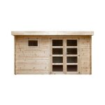 Abri de jardin en bois brut ep 28mm surface utile 9. 9m int023