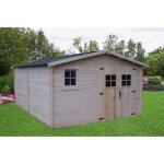 Abri de jardin 20, 97 m² en bois massif - toiture en plaques ondulées - 4, 16x5, 04 m Abri de jardin 20, 97 m² en bois massif - toiture en plaques ondulées - 4, 16x5, 04 m