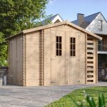 Abri de jardin en bois et range bches extrieur - stockage extrieur i206xl328xh218 cm / 547 m2 - timbela ...