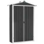 Abri de jardin / cabane de jardin - lemon - anthracite 116x45x175 cm acier galvanis a20