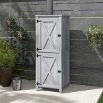 Abri jardin - chalet abri jardin bois 60x60x160cm double porte �tag�res armoire verrouillable r�sistant ...