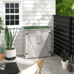 Abri jardin - chalet abri jardin outils bois 2 portes toit asphalte r�sistant intemp�ries 110x55x117cm ...