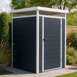 Abri de jardin compact en rsine 130x130x196 cm