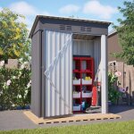 Abri de jardin - dreammespace - 152x84x182 cm - m�tal - porte verrouillable - toit plat