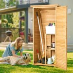 Abri de jardin extrieur bois 31. 5x63. 8 inch pour outils