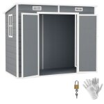 Abri de jardin extrieur - outsunny - 24 x 13 m - avec plancher - fentre - portes verrouillables et ...