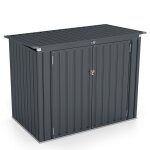 Abrisde jardinen mtal 172m - goplus - couvercle relevable - design  doubles portes - 172x100x129cm ...