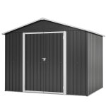 Abri de jardin en m�tal 4. 14m� - 240x192. 3x191 cm - cabanon de rangement jardin exterieur r�sistant ...