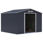 Abri de jardin en métal 7, 06 m² - 277 x 255 x 202 cm - mercure - kit d'ancrage inclus, 2 portes coulissantes ... Abri de jardin en métal 7, 06 m² - 277 x 255 x 202 cm - mercure - kit d'ancrage inclus, 2 portes coulissantes ...