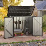 Abri de jardin métal - relax4life - 15m2 - couvercle rabattable - double porte - acier galvanisé - cabane ... Abri de jardin métal - relax4life - 15m2 - couvercle rabattable - double porte - acier galvanisé - cabane ...