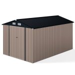 Abri de jardin m�tal 78 ? - relax4life - 1537m� - 362x236x197cm - 2 porte - 4 fen�tres de ventilation ...