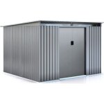 Abri de jardin métal toit plat texas - 6, 29 m² - gris Abri de jardin métal toit plat texas - 6, 29 m² - gris