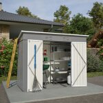 Abri de jardin mtallique 24 x 12 m avec fondation mtallique (sans plancher) rsistant aux intempries ...