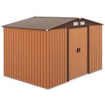 Abri de jardin outsunny 49 m cabane de jardin armoire de jardin porte coulissante ventilations tle ...