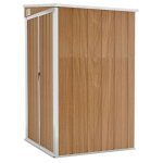 Abri de jardin / remise de jardin murale - lemon - marron 118x100x178 cm acier galvanis a39