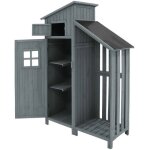 Abri de jardin - remise pour outils - 124x46x174cm - toit imperm�able et durable - bois de qualit� - ...