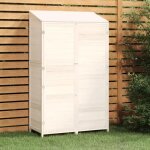 Abri de jardin - remise pour outils blanc 102x52x1745 cm bois de sapin solide shl67241