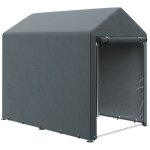 Abri de jardin tente de stockage portable avec cadre en mtal galvanis et grande porte 12 x 18 m