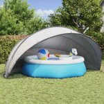 Abri de piscine vidaxl d�me de piscine gris et orange 546 x 516 x 250 cm