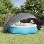 Abri de piscine vidaxl d�me de piscine noir 430 x 430 x 210 cm