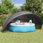 Abri de piscine vidaxl d�me de piscine noir 546 x 516 x 250 cm