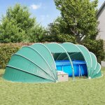 Abri de piscine vidaxl d�me de tente de piscine vert 640 x 432 x 205 cm